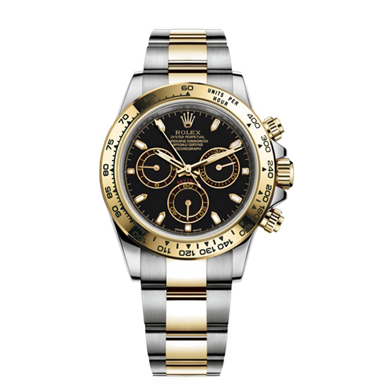 コスモグラフ デイトナ 黒文字盤 8Pダイヤモンド